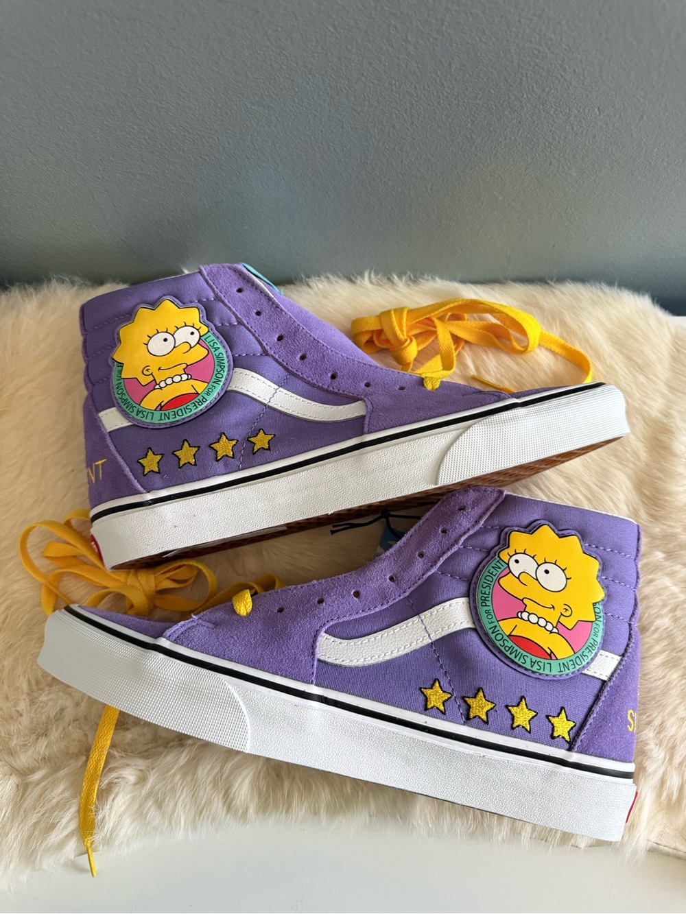 Vans x SK8-Hi The Simpsons Lisa 4 Prez Skate Shoes Sneaker